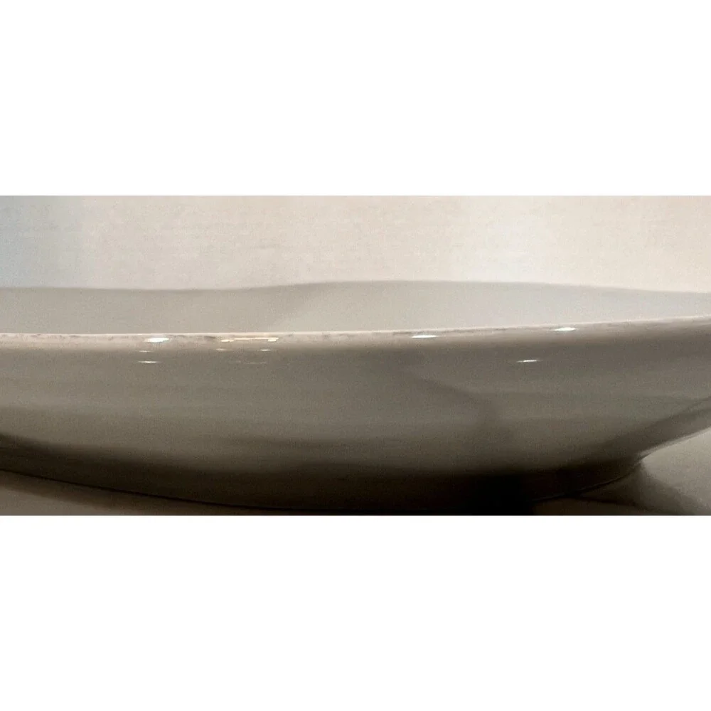 Crate & Barrel Gray Serving Platter Oval 16